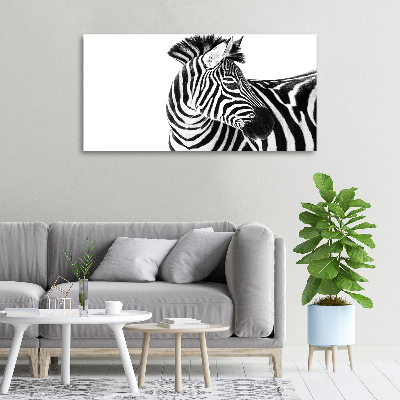 Bild auf leinwand Zebra im Schnee