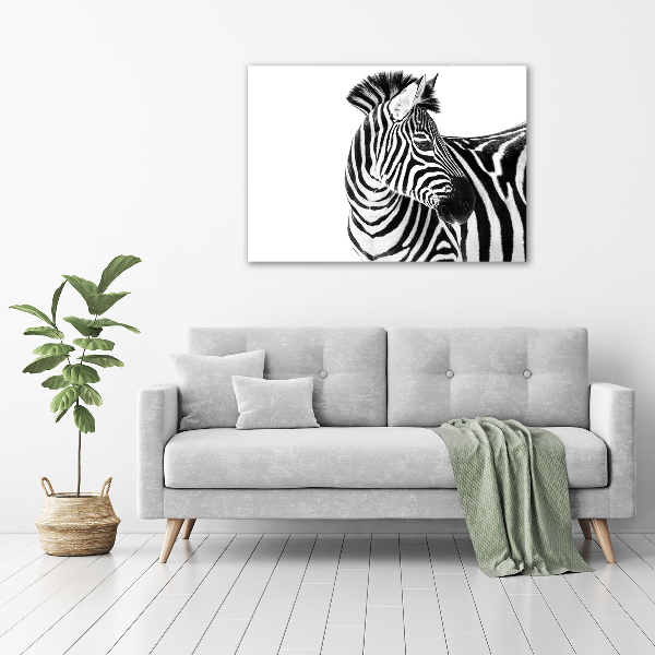 Bild auf leinwand Zebra im Schnee