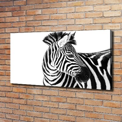 Bild auf leinwand Zebra im Schnee