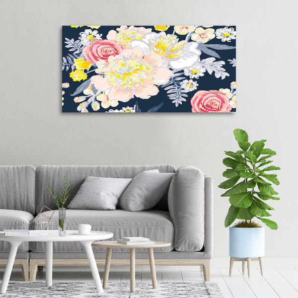 Wandbild Blumenmuster
