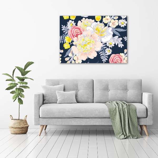 Wandbild Blumenmuster