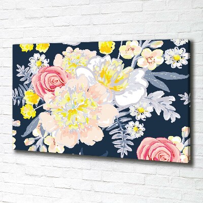 Wandbild Blumenmuster