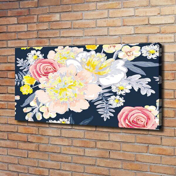 Wandbild Blumenmuster