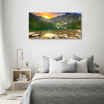 Bild auf leinwand Das Meeresauge der Tatra-Berge