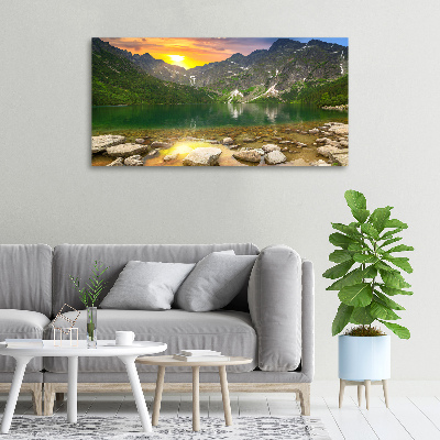 Bild auf leinwand Das Meeresauge der Tatra-Berge
