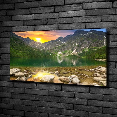 Bild auf leinwand Das Meeresauge der Tatra-Berge