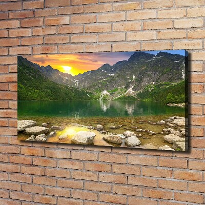 Bild auf leinwand Das Meeresauge der Tatra-Berge