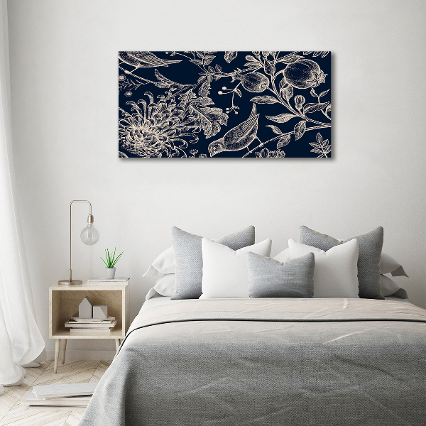 Fotobild Blumen und Vögel