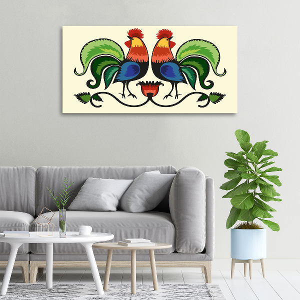 Fotobild Hahnen-Volksmuster