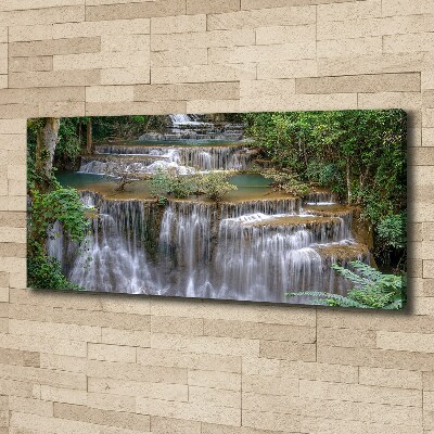 Bild auf leinwand Wasserfall im Wald