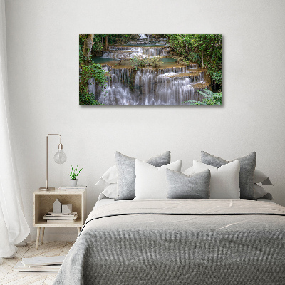 Bild auf leinwand Wasserfall im Wald