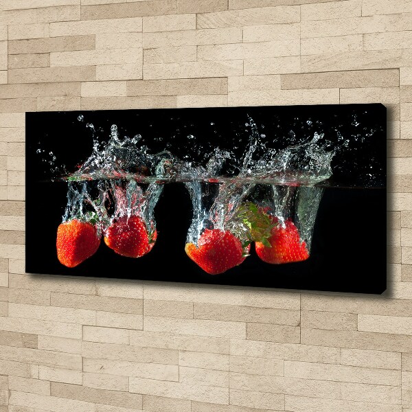 Wandbild Erdbeeren unter Wasser