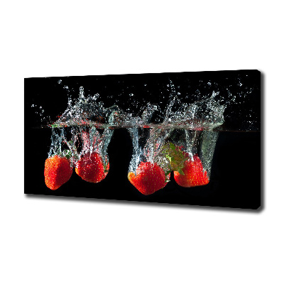 Wandbild Erdbeeren unter Wasser
