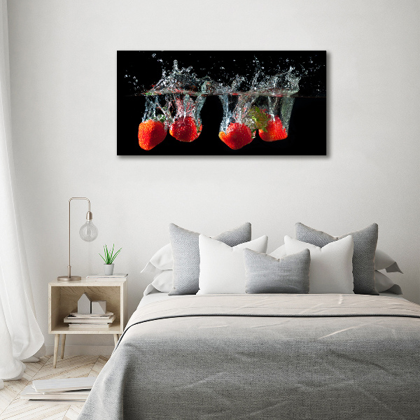 Wandbild Erdbeeren unter Wasser