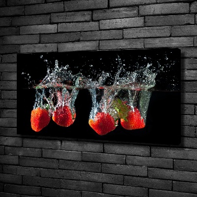 Wandbild Erdbeeren unter Wasser