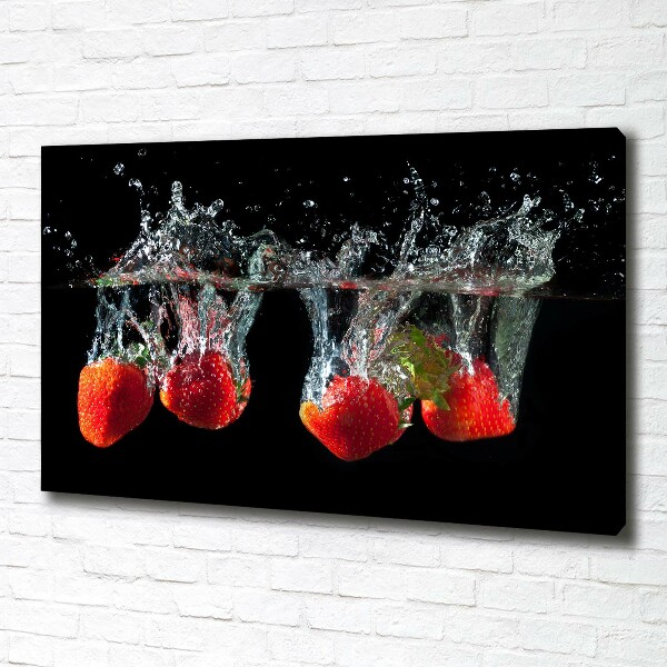 Wandbild Erdbeeren unter Wasser