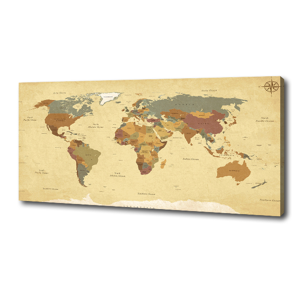 Wandbild Politische Karte