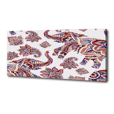 Wandbild Elefantenornamente