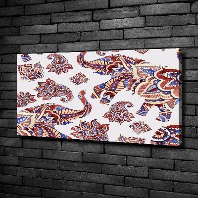 Wandbild Elefantenornamente