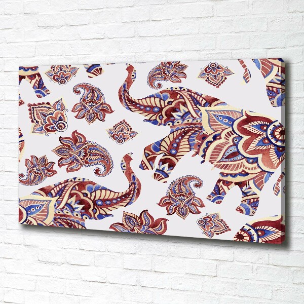 Wandbild Elefantenornamente