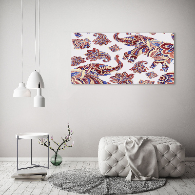 Wandbild Elefantenornamente