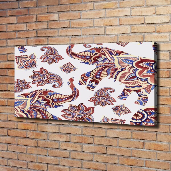 Wandbild Elefantenornamente