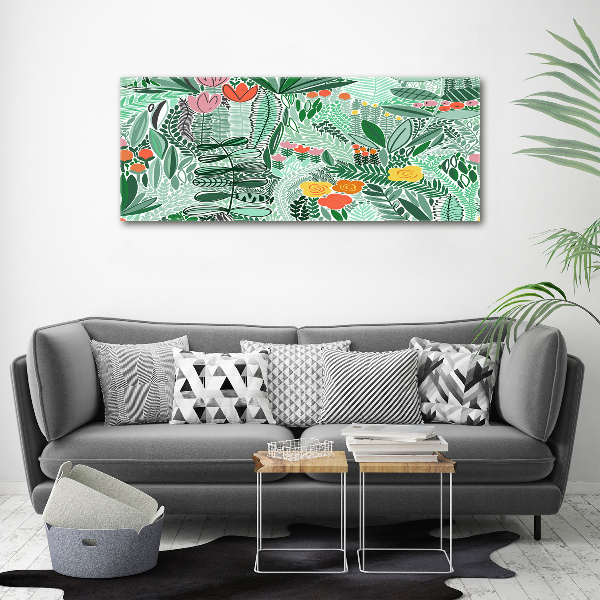 Wandbild Blumenmuster