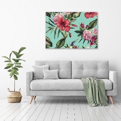 Wandbild Tropische Blumen