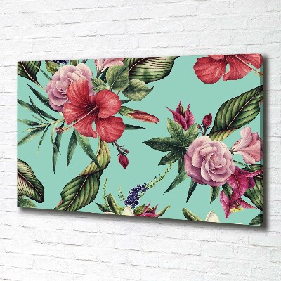 Wandbild Tropische Blumen