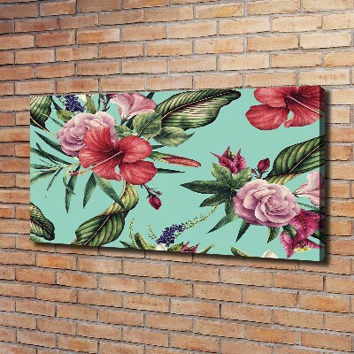 Wandbild Tropische Blumen