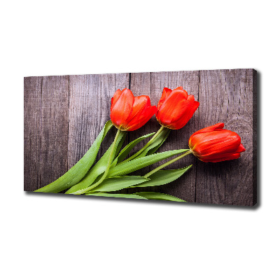 Bild auf leinwand Rote Tulpen
