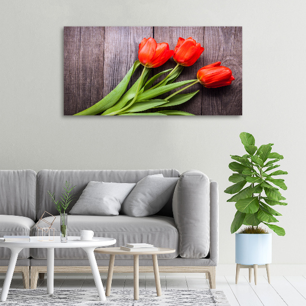 Bild auf leinwand Rote Tulpen