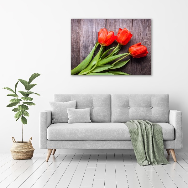 Bild auf leinwand Rote Tulpen