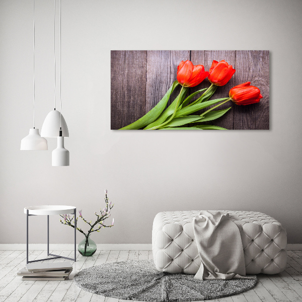 Bild auf leinwand Rote Tulpen
