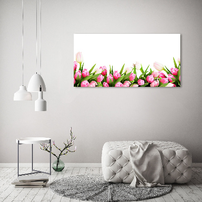 Wandbild Rosa Tulpen