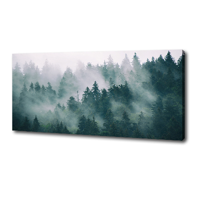 Wandbild Nebel über dem Wald