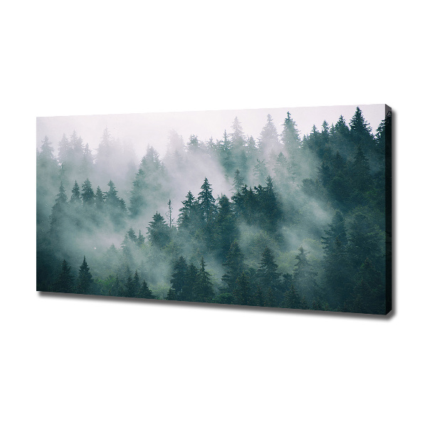 Wandbild Nebel über dem Wald