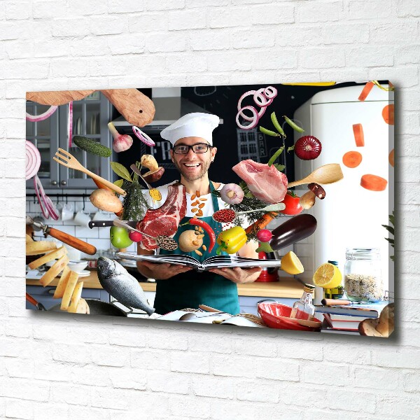 Wandbild Chef-Rezepte