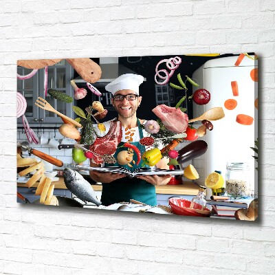 Wandbild Chef-Rezepte