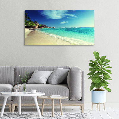 Wandbild Strand der Seychellen