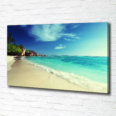 Wandbild Strand der Seychellen