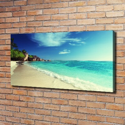 Wandbild Strand der Seychellen