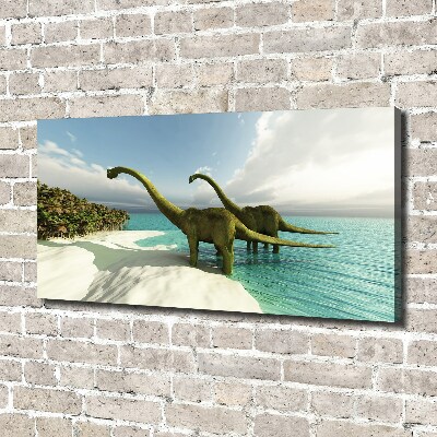 Fotobild Dinosaurier am Strand