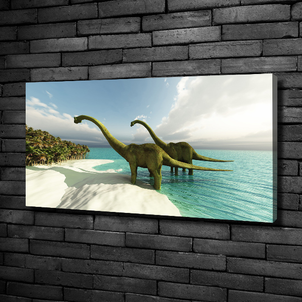 Fotobild Dinosaurier am Strand