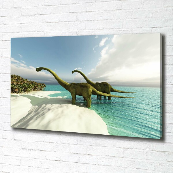 Fotobild Dinosaurier am Strand