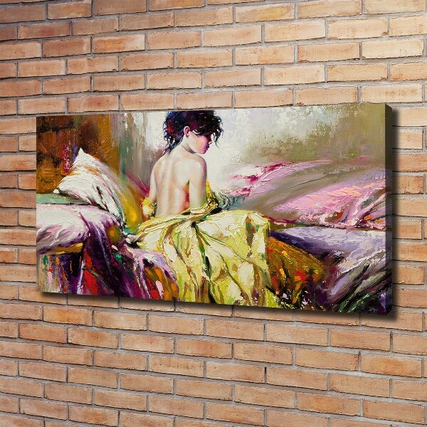 Bild auf leinwand Halbnackte Frau