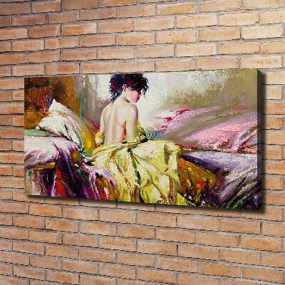 Bild auf leinwand Halbnackte Frau