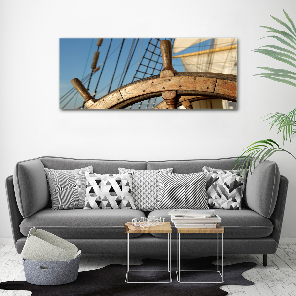 Bild auf leinwand Das Ruder einer Yacht