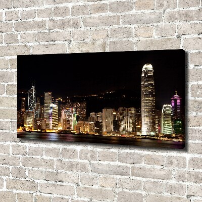 Fotobild Hongkong bei Nacht
