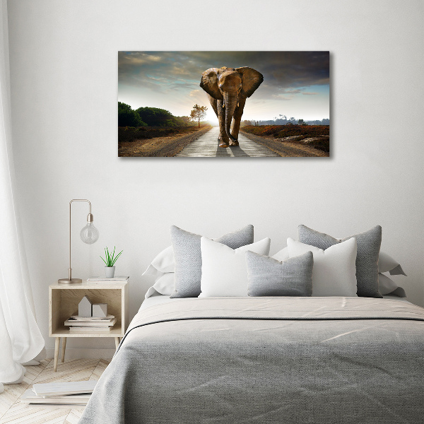 Wandbild Laufender Elefant